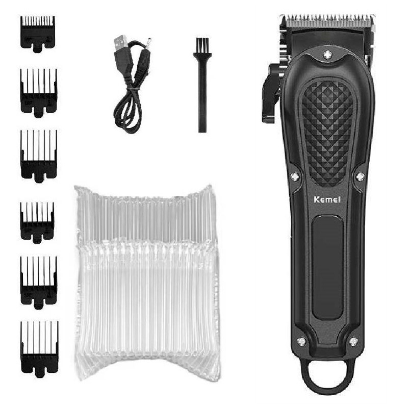 Cortadora de pelo Kemei inalámbrica, cortadora de pelo para hombres, cortadora de pelo eléctrica potente para Barba, batería de litio de 100v-240v: YELLOW