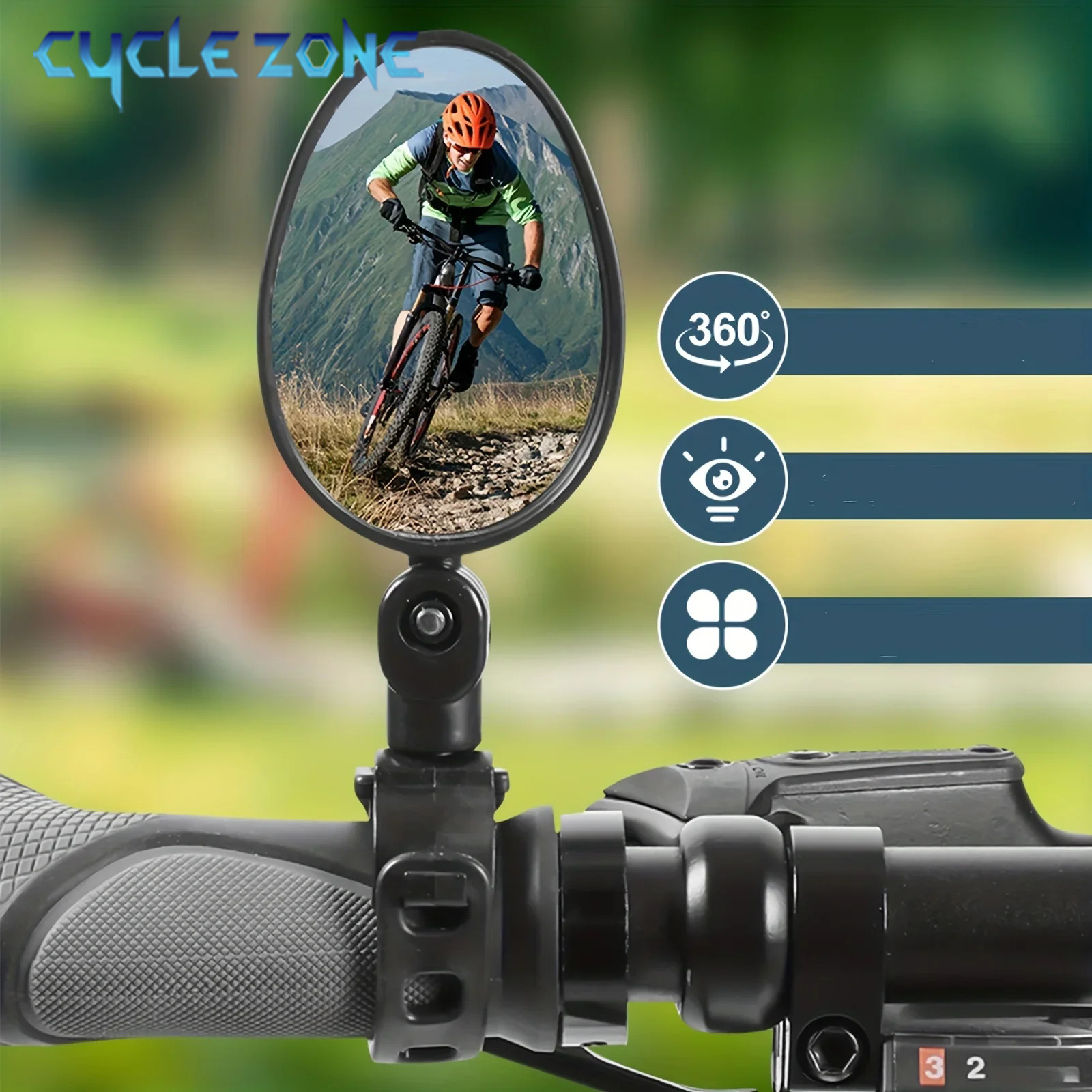 Miroir de vélo rétroviseurs de cyclisme miroir de guidon rotatif réglable à 360 degrés accessoires de vélo de route vtt grand Angle
