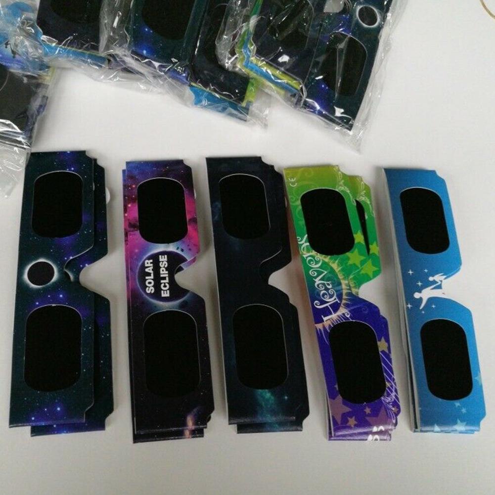 5Pcs Total Solar Eclipse Glasses Paper Solar Eclipse Glasses for Viewing Frame Protect Your Eyes From Solar Eclipse