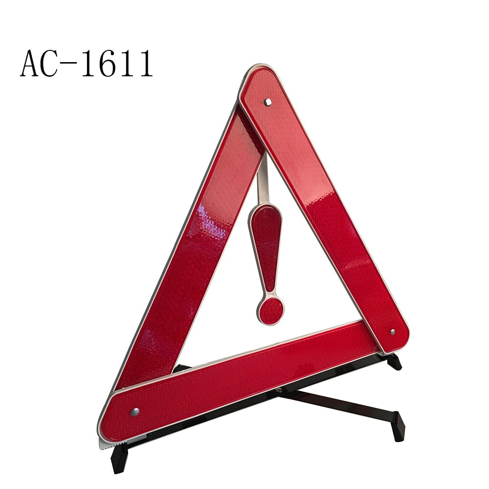 Stop Sign Tripod Triangle Emergency Warning Sign Foldable Reflective Safety Roadside Lighting: Default Title