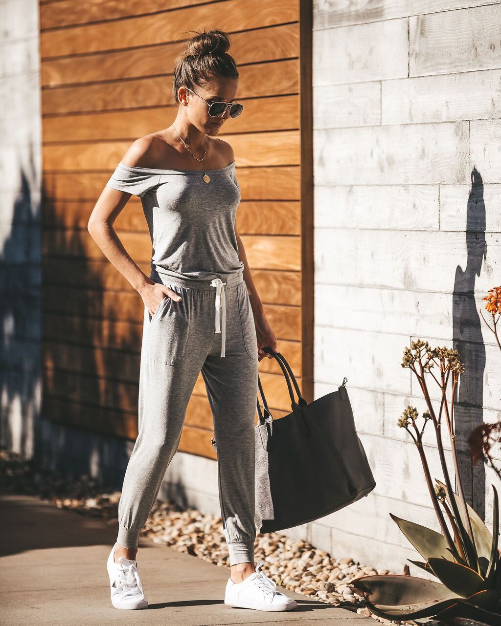Bodycon kortärmad snygg jumpsuit dambyxa off shoulder solid casual lös playsuit dam