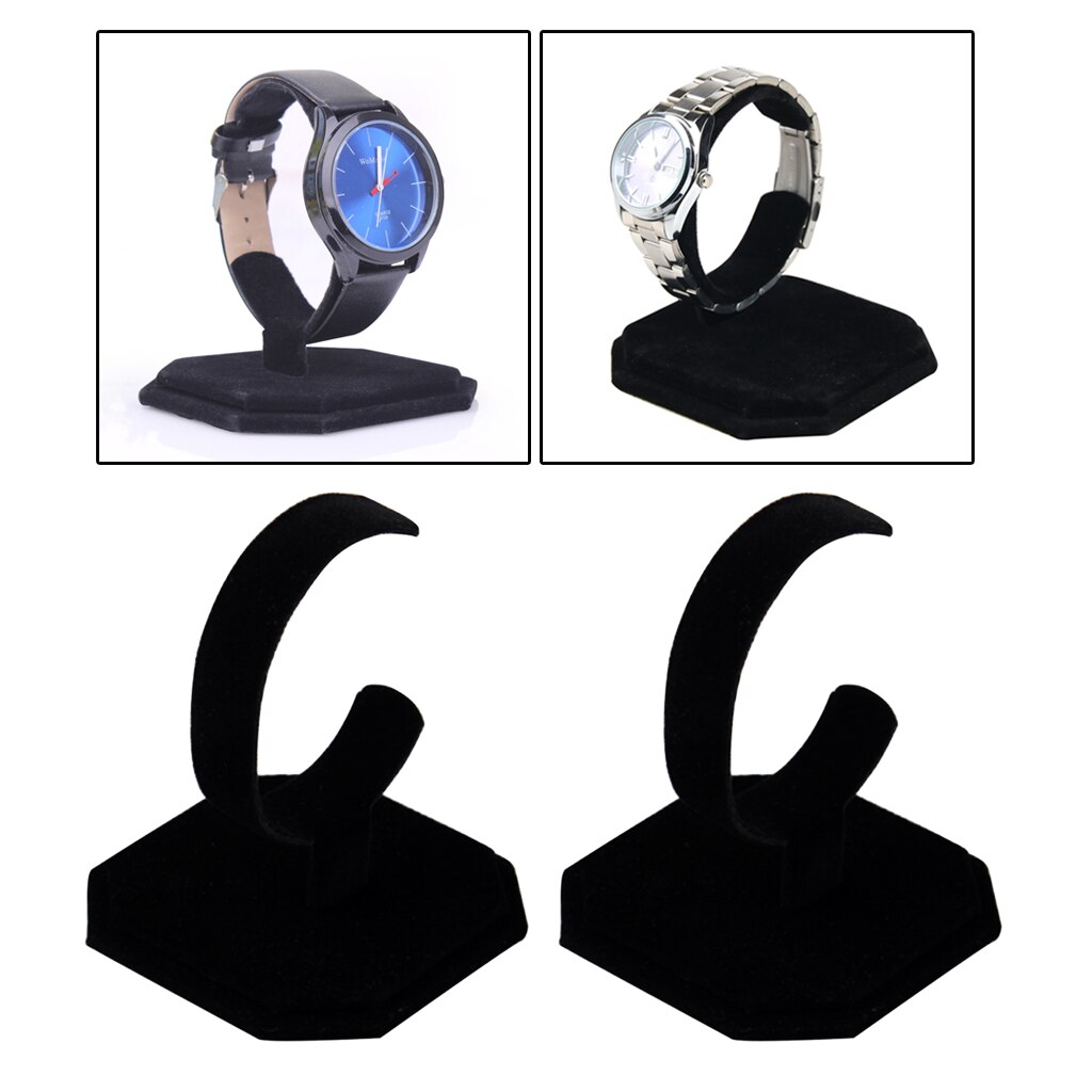 2 st sammetsklocka displayställ armband butik bänkskiva smyckesställ