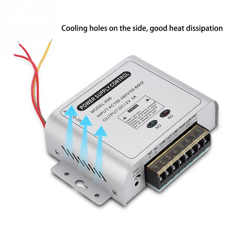 K90 Superieure DC 12 V Deur Toegangscontrole Systeem Schakelaar Voeding Adapter 5A/AC Sterke Anti -interferentie 110 ~ 240 V