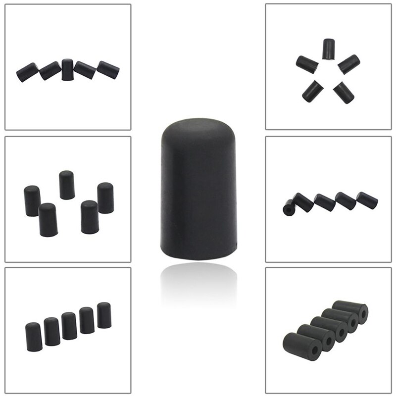 Rubberen punt voor cello-eindpen (verpakking van  of 4)  met 5 stuks cello-eindpenpuntbeschermer rubberen cello-staartpenbehuizing puntkapbeschermer niet-s