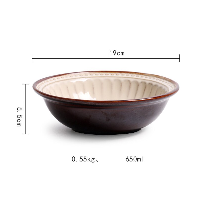European Style White Ceramic Tableware Set Western Steak Pasta Embossed Plate Home Restaurant Salad Bowl Drink Cup: C