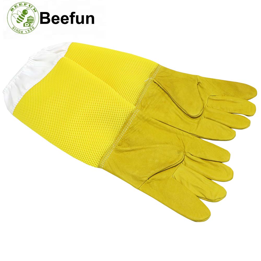 Beefun imker preventie handschoenen beschermende mouwen geventileerde anti-bijen tool voor bijenkorf universele canvas wanten
