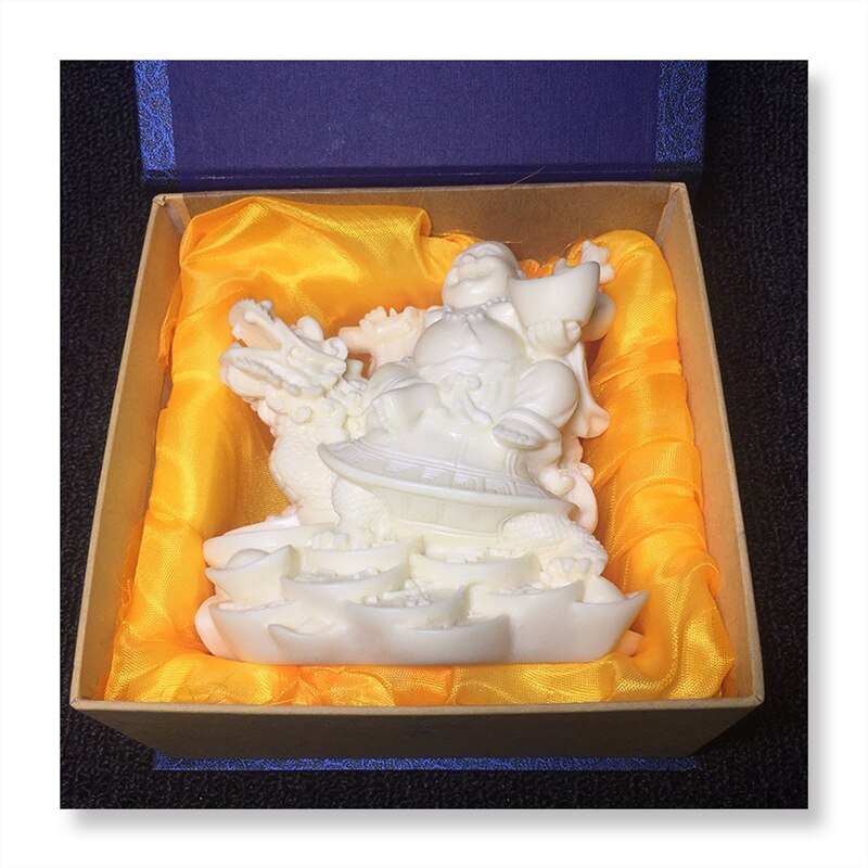 Chinese Dragon Turtle Laughing Buddha Auspicious God of Wealth Statue Modern art sculpture High-end home decoration accessories