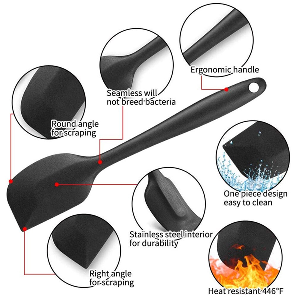 Silikon Kochen Spachtel Set Gebäck Kuchen Butter Cookie Schaber Pinsel Backen Mischen Werkzeuge Kithchen Utensilien Antihaft Spatel Set