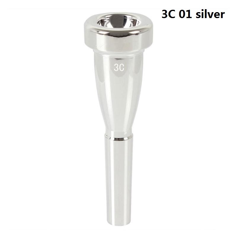 Trąbka usta trenażer siłowy żelazko ustnik srebrny na saksofon róg puzon tuba francuski róg akcesoria: 3C 01 srebro