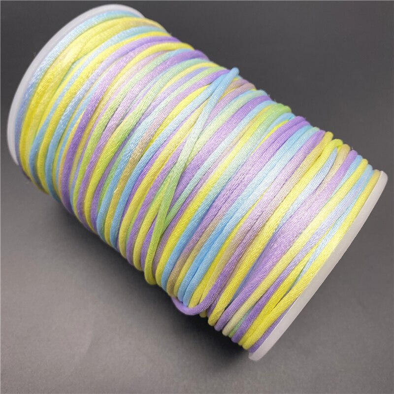5yards 2,5mm Bunte Schnur Seil Gewinde Chinesischen Knoten Macrame Schnur Armband Geflochtene String DIY Quasten Perlen Für Shamballa: 13