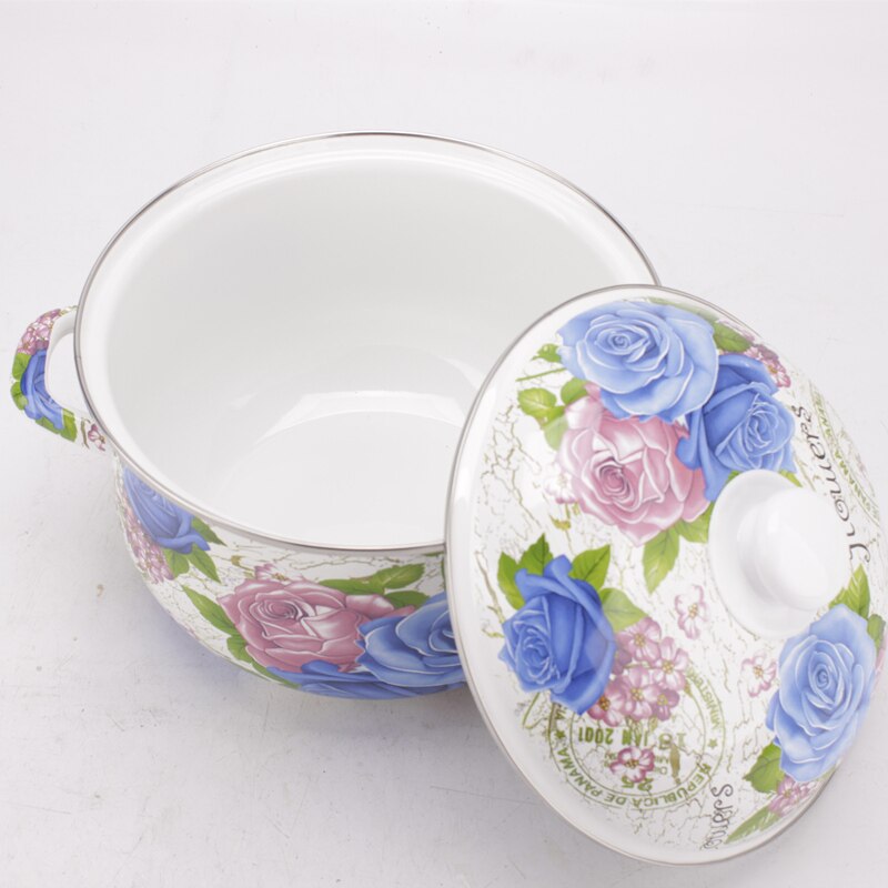 Keuken Accessoires Koken Potten Emaille pot Emaille Soeppan Stoofpot Vlam Inductie Werk Kookpotten