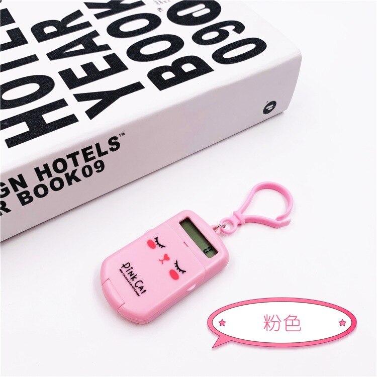 Kawaii Mini Calculator Portable Digit Calculator Pocket Size 8 Display Cartoon Cute Keychain Calculator Office Supplies: Pink