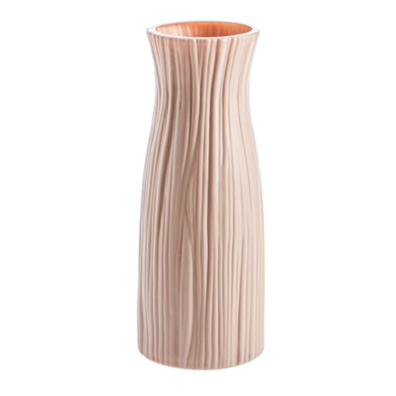 Blomma vas dekoration hem plast vas vit imitation keramisk blomkruka korg nordiska dekoration vaser för blommor: B rosa
