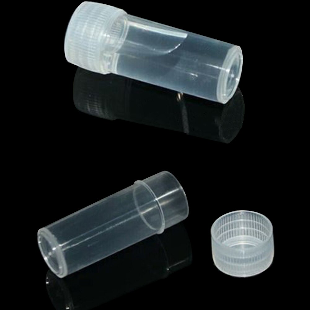 10 stk 5ml bærbare tomme plastikprøveflasker lille flaske reagensglas miniflasker opbevaringsbeholdere hvid genopfyldelig flaske