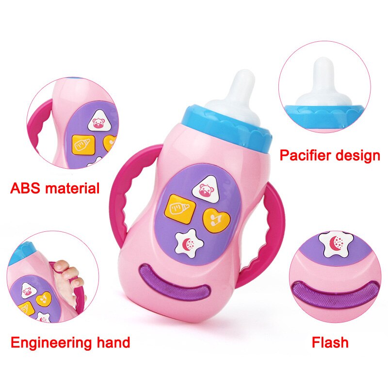 1 Pcs Baby Kids Sound Music Light Milk Bottle Learning Musical Tool Educational Toy YH-17