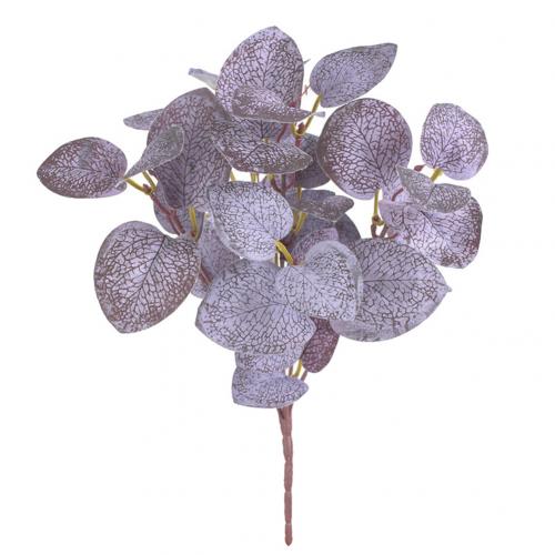 1pc konstgjorda eukalyptusbladsgren blomsterarrangemang festmöbler dekor: Lila