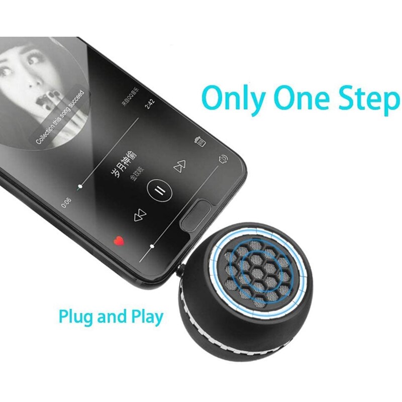 Mini Wireless Speaker, 3W Mobile Phone Speaker Line-in Speaker with 3.5mm AUX Audio Interface for Android/PC/Laptop