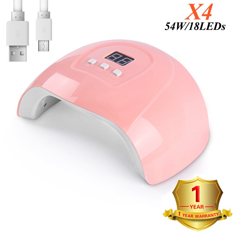 Lámpara UV Led de alta potencia de 120W para secador de uñas, barniz de Gel UV con 60 Led, lámpara para uñas, Gel para manicura y Arte para uñas: 36W-X4