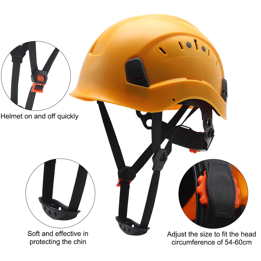 Safety Helmet with 50Pcs Stickers ABS Construction Hard Hat Goggles Climbing Riding Protective Helmets Working Rescue Work Cap