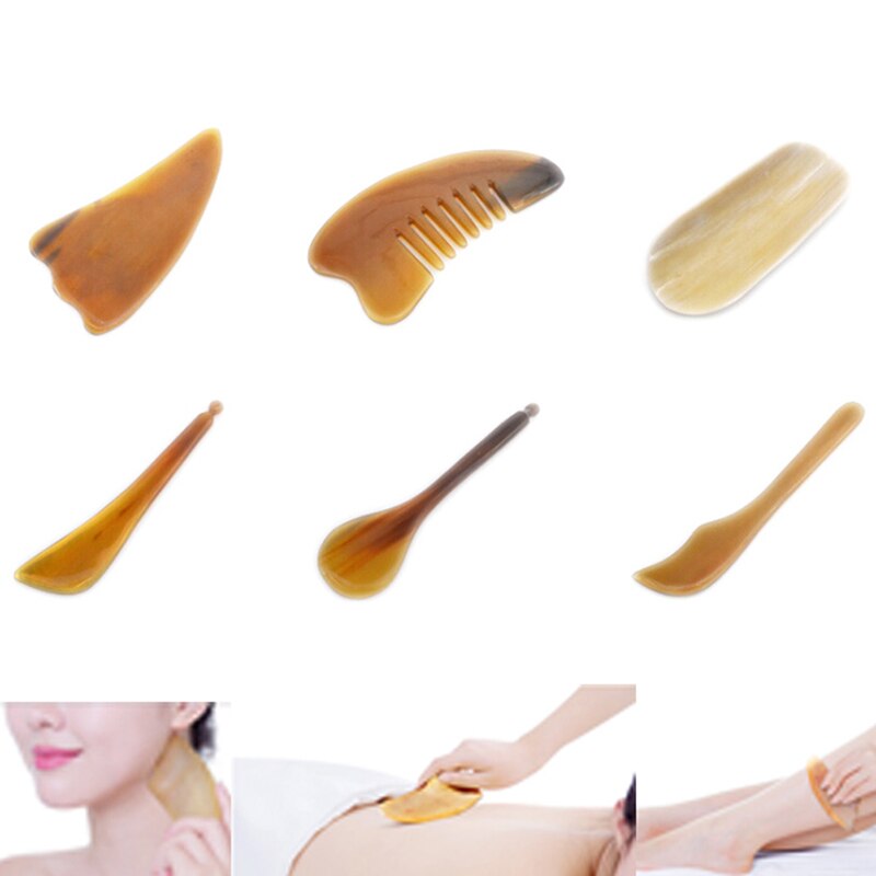 Natural Resin Amber Gua Sha Massage Scraping for Face Neck Beeswax Guasha Scraper Massager Therapy Acupoint Acupressure 9Styles