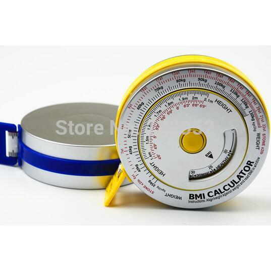 BMI measure tape BMI Calculator Health Tape Measure Mass Index with Retractable,2pcs/lot