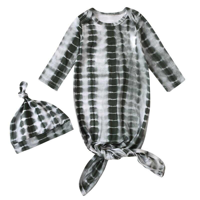 Lente Herfst 2 Stuks Baby Slaapzak Set, gedrukt Ronde Kraag Lange-Mouwen Een Stuk Zak + Hoed Voor Peuter Jongens, Meisjes