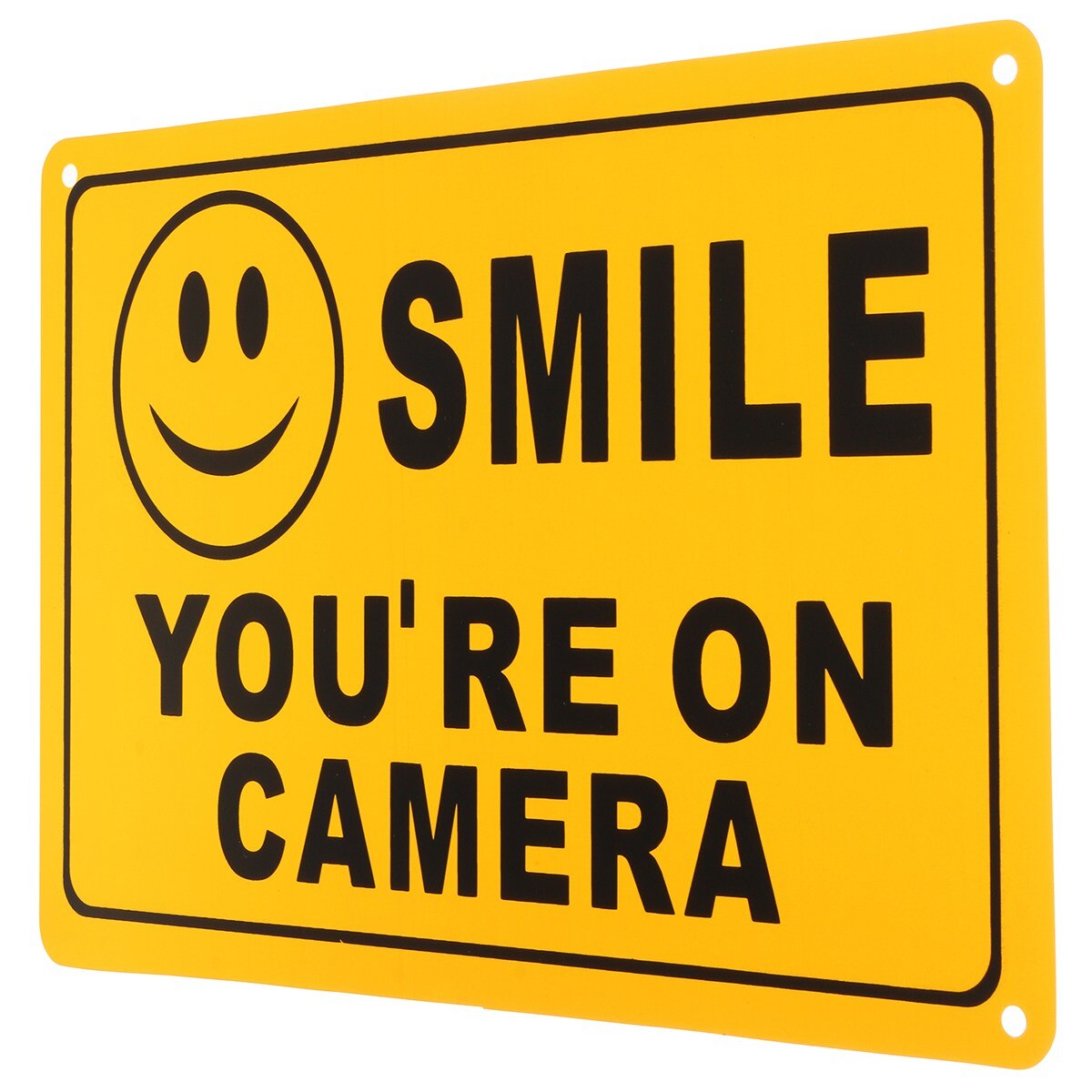 Safurance 2x smil du er på kamera virksomhet advarsel sikkerhet gult skilt 11 " x7 "  /28 x 18cm sikkerhet cctv overvåking