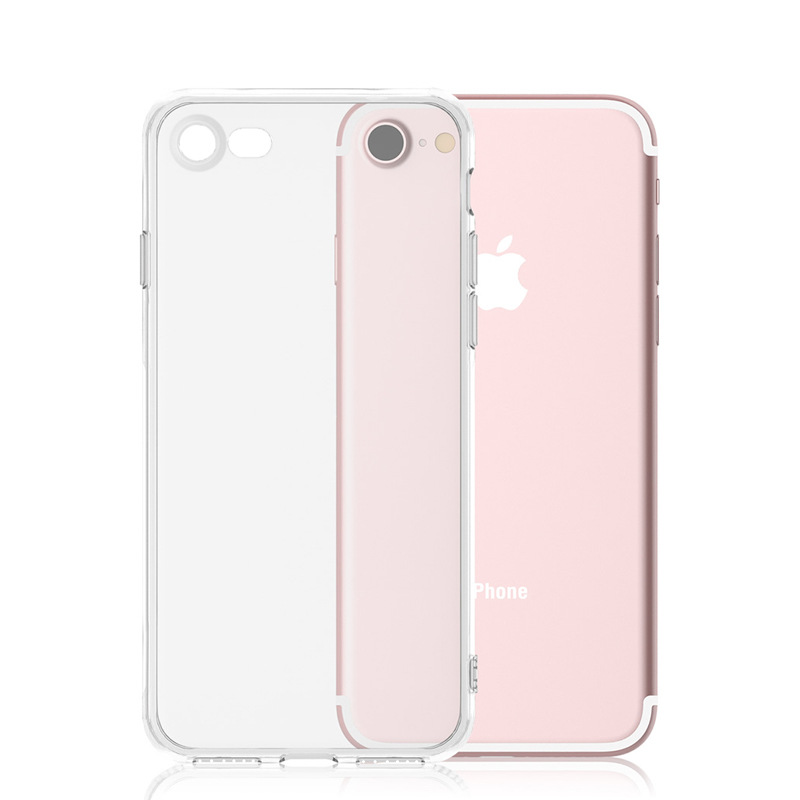 Ultratyndt, blødt tpu-cover i gennemsigtigt silikone til iphone 7 6 6s plus 5 5s se 5c 4 krystalklart 4s tyndt bagcover i gummi