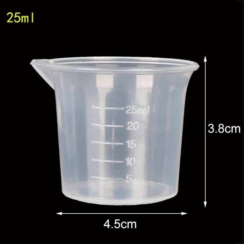 20ml/30ml/50ml/300ml/500ml/1000ml Clear Plastic Graduated Measuring Cup for Baking Beaker Liquid Measure Jug Cup Container