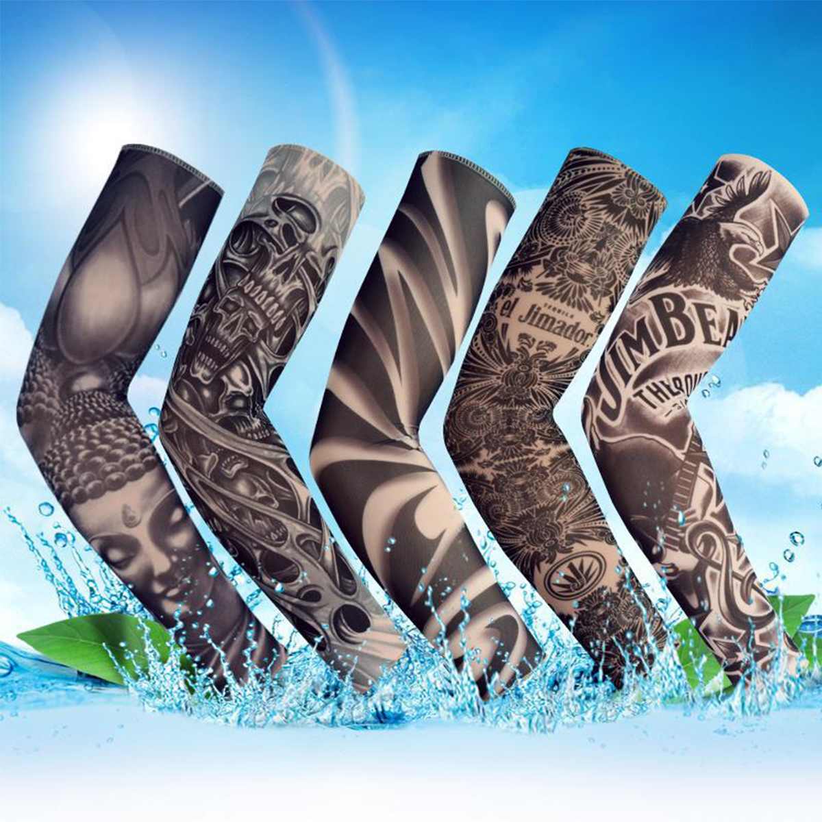 5pcs Tattoo Sleeves Tattoo Cooling UV Sun Protecti... – Grandado