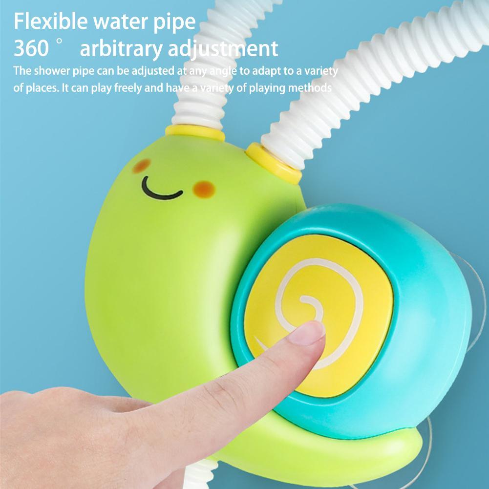 Bath Toys Water Game Snail Spraying Faucet Shower Cartoon Electric Water Spray For Baby Bathtime Bathroom Kids Bathing Snail Toy