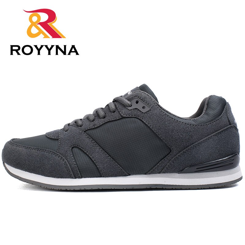 Royyna Lente Herfst Stijl Mannen Casual Schoenen Lace Up Ademend Comfortabele Mannen Schoenen Sapatos Masculino Snelle: Dary Grey / 8