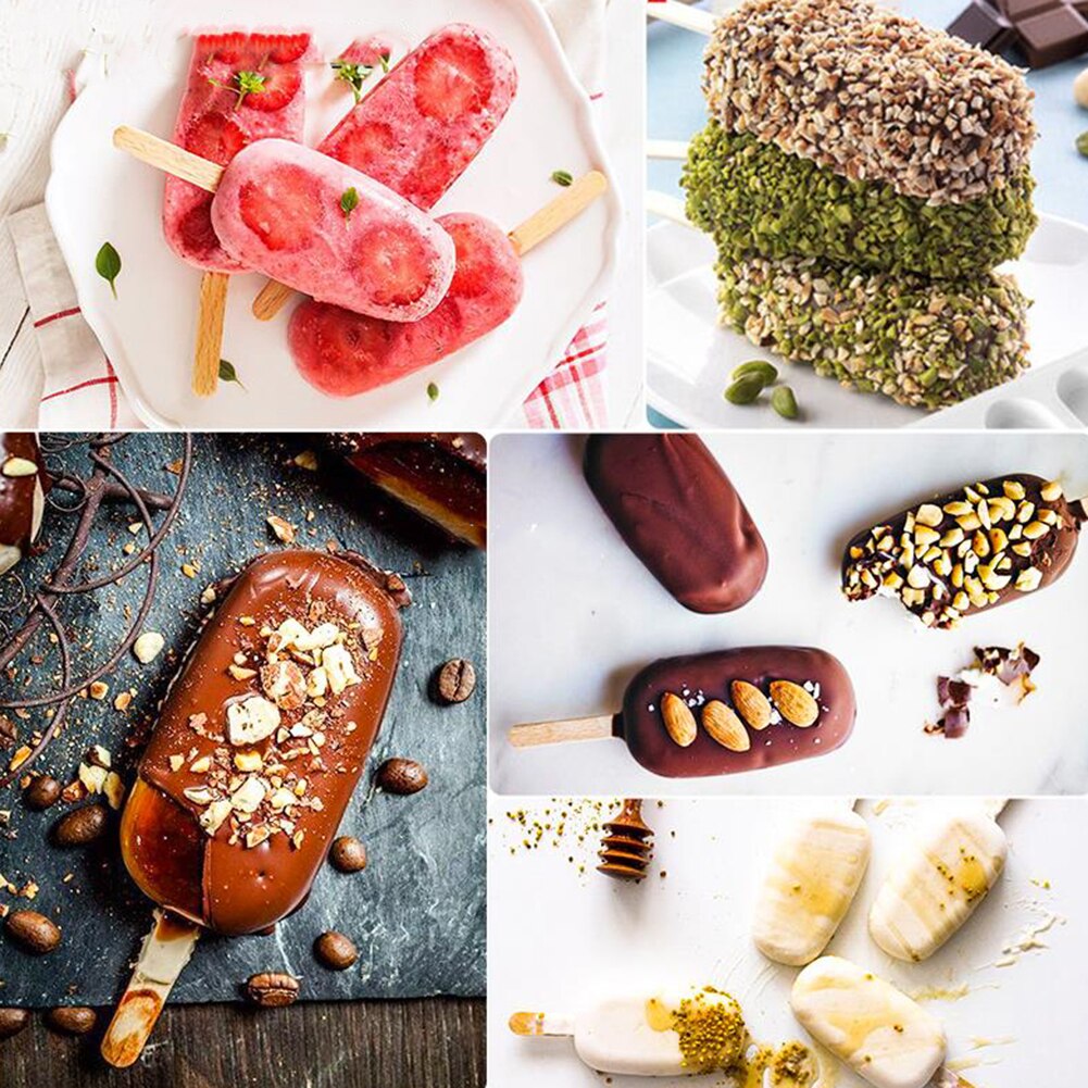 Silicone Freezer Ice Cream Mold Popsicle Maker Pop Lolly Tray Ice Cube Making Juice Popsicles Molds Childrenr candy bar Tool