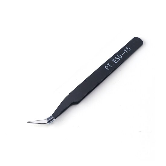 Zwarte Wenkbrauw Pincet Voor Wimper Extensions Straight + Gebogen Professionele Nail Art Lash Pincet Set Makeup Tools TRPTESD12/15: Curved