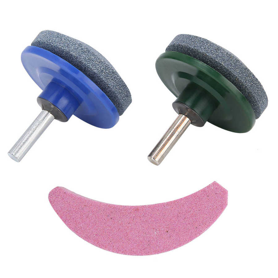 3Pcs Universal Lawn Mower Blade Sharpener Trimmer Blade Sharpener Grinding Sharpening Stone Tool Garden Accessory