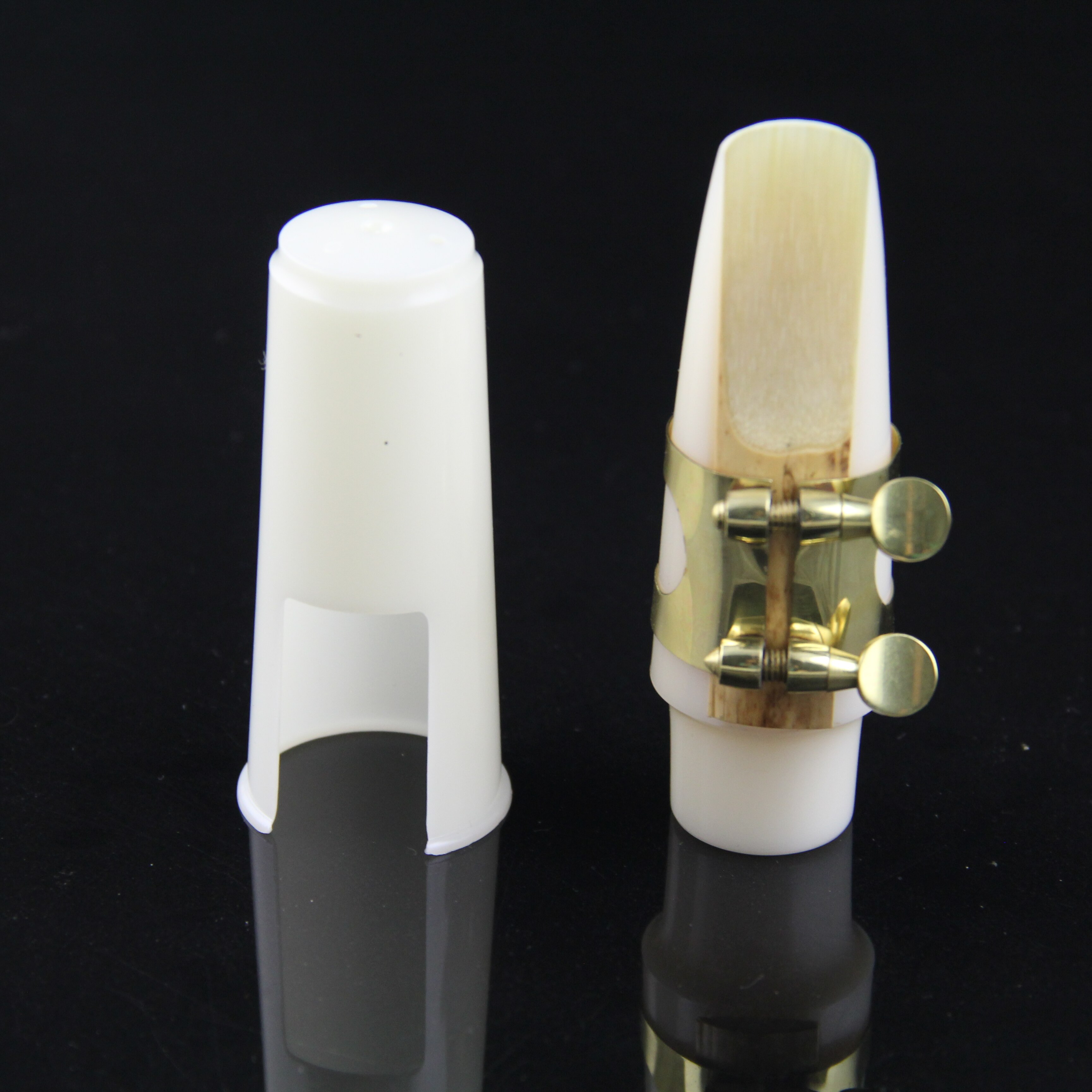 Eb saxofón Alto saxofón, boquilla de plástico, saxofón Alto, boquilla blanca, 1 Juego