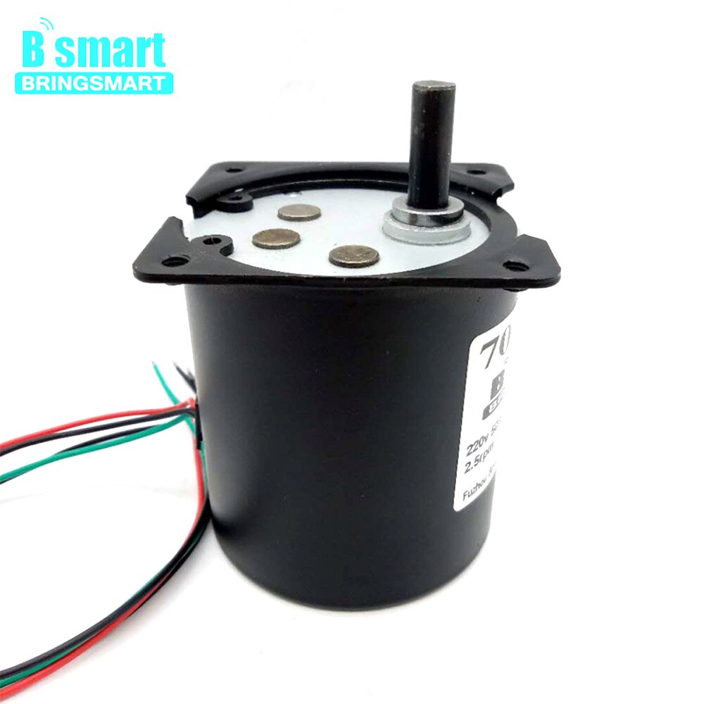 Permanent Magnet Gear Motor 220V 70KTYZ Synchronous Motor 50Hz 60Hz 2.5-110rpm Reverse Forward Motor For Barbecue Table etc.