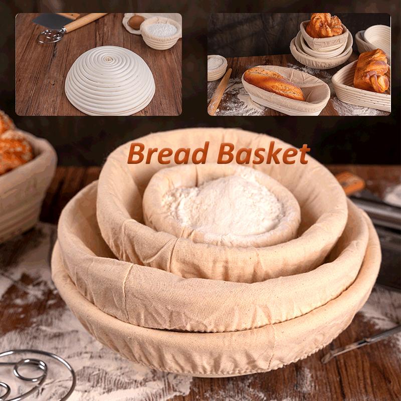 Handmade Bread Leavening Baskets Kitchen Baking Tools Cooking Containers Sourdough Baking Bowls Multiple shapes