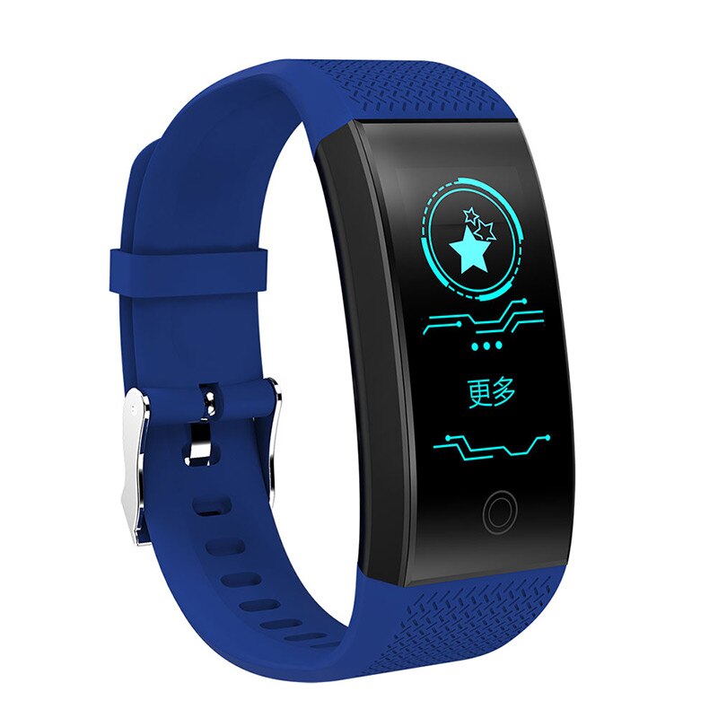 Smart fitness armband  ip68 puls fitness tracker stegräknare 0.96 '' skärm sport smart band klocka män kvinnor för android ios: Blå