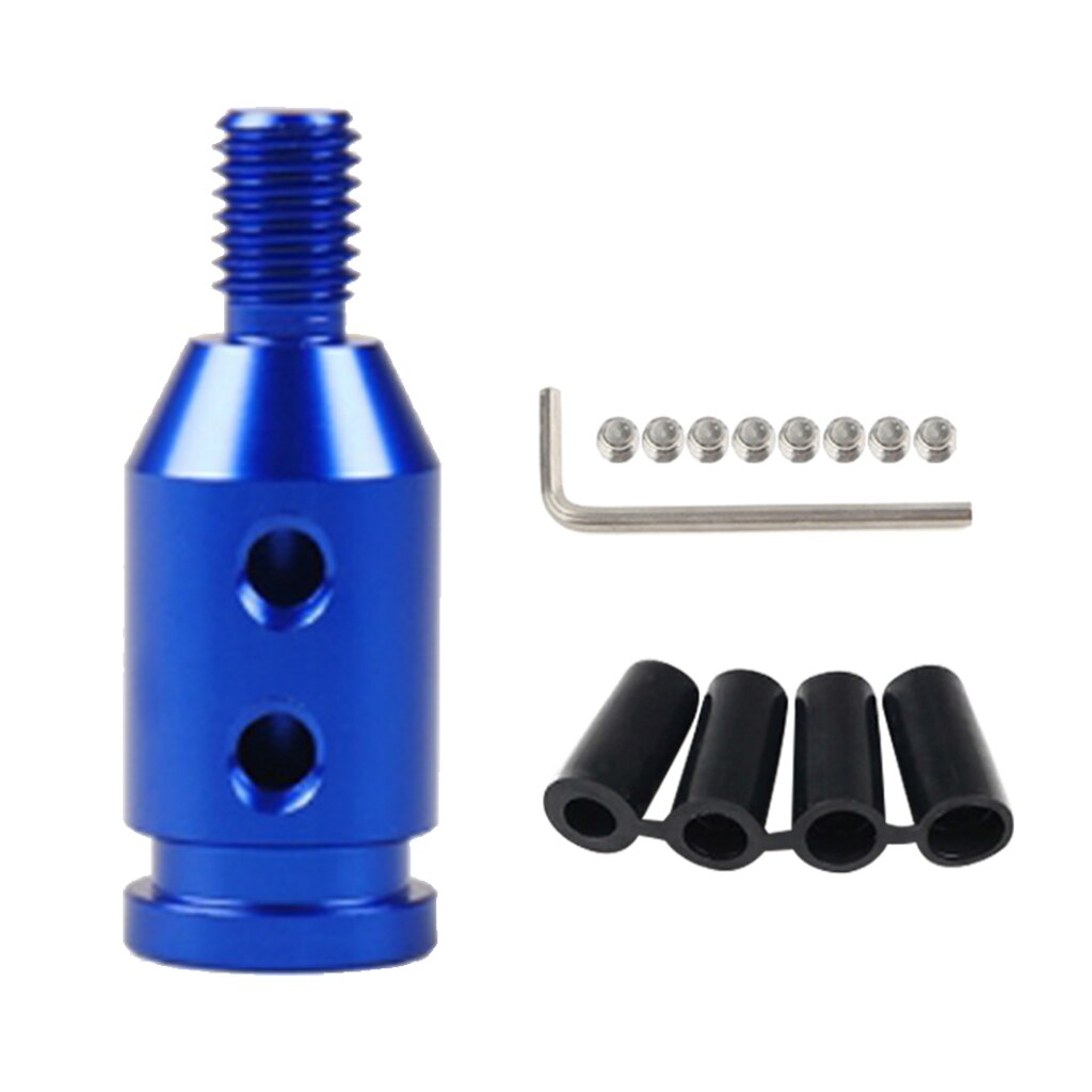 Universal Car Aluminum Shift Knob Adapter For Non-threaded Shifter 10*1.5mm Blue