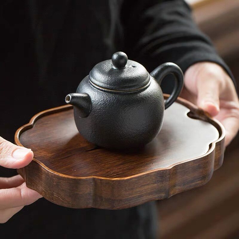 Japanese Style Natural Bamboo Tea Trays Teahouse Tools Teapot Mat Retro Teacup Holder Simple Tea Platters Tea Ceremony