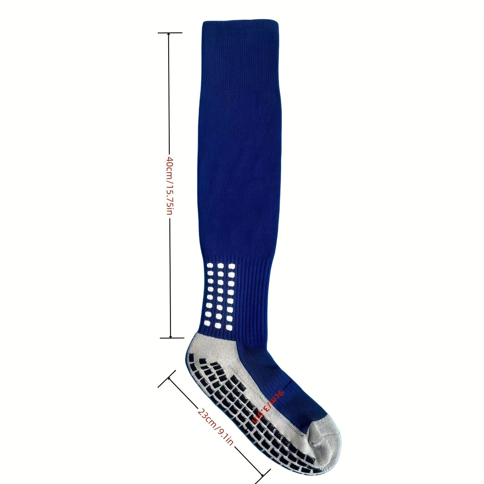 Rutschfeste Fußball-Kniestrümpfe, rutschfeste Fußball-/Basketball-/Hockey-Sport-Griffsocken, 2 Paar