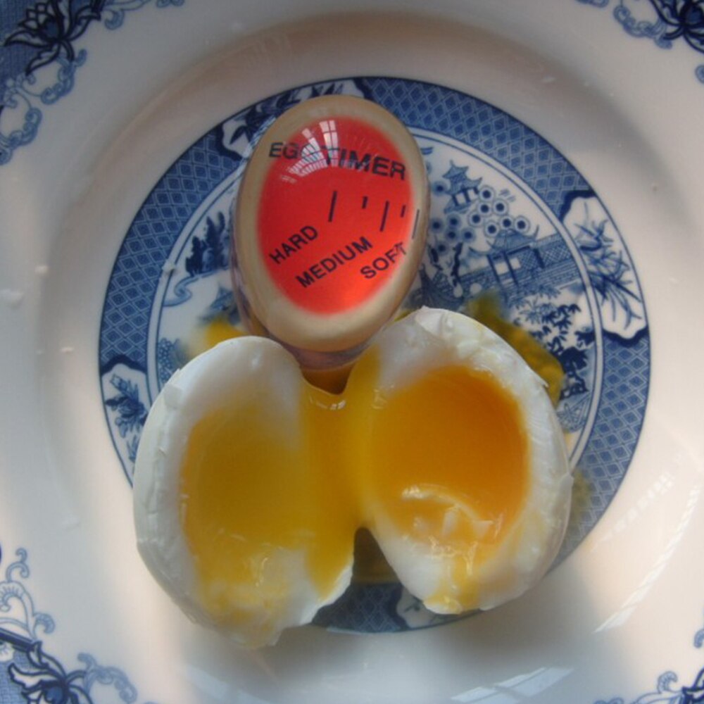 Practical Egg Perfect Color Changing Timer Soft Hard Boiled Eggs Cooking Kitchen Eco-Friendly Resin Egg Timer Red Timer Tools