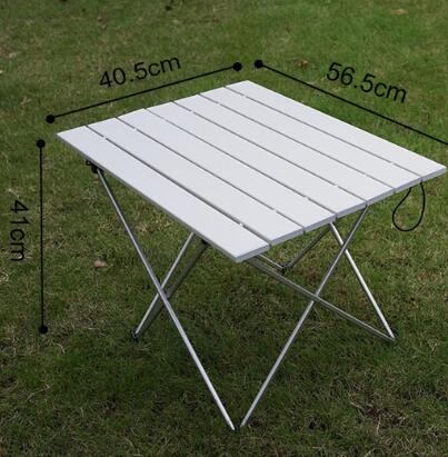Ultralet bærbart foldebord s / m legering camping picnic bord: Sølv stor