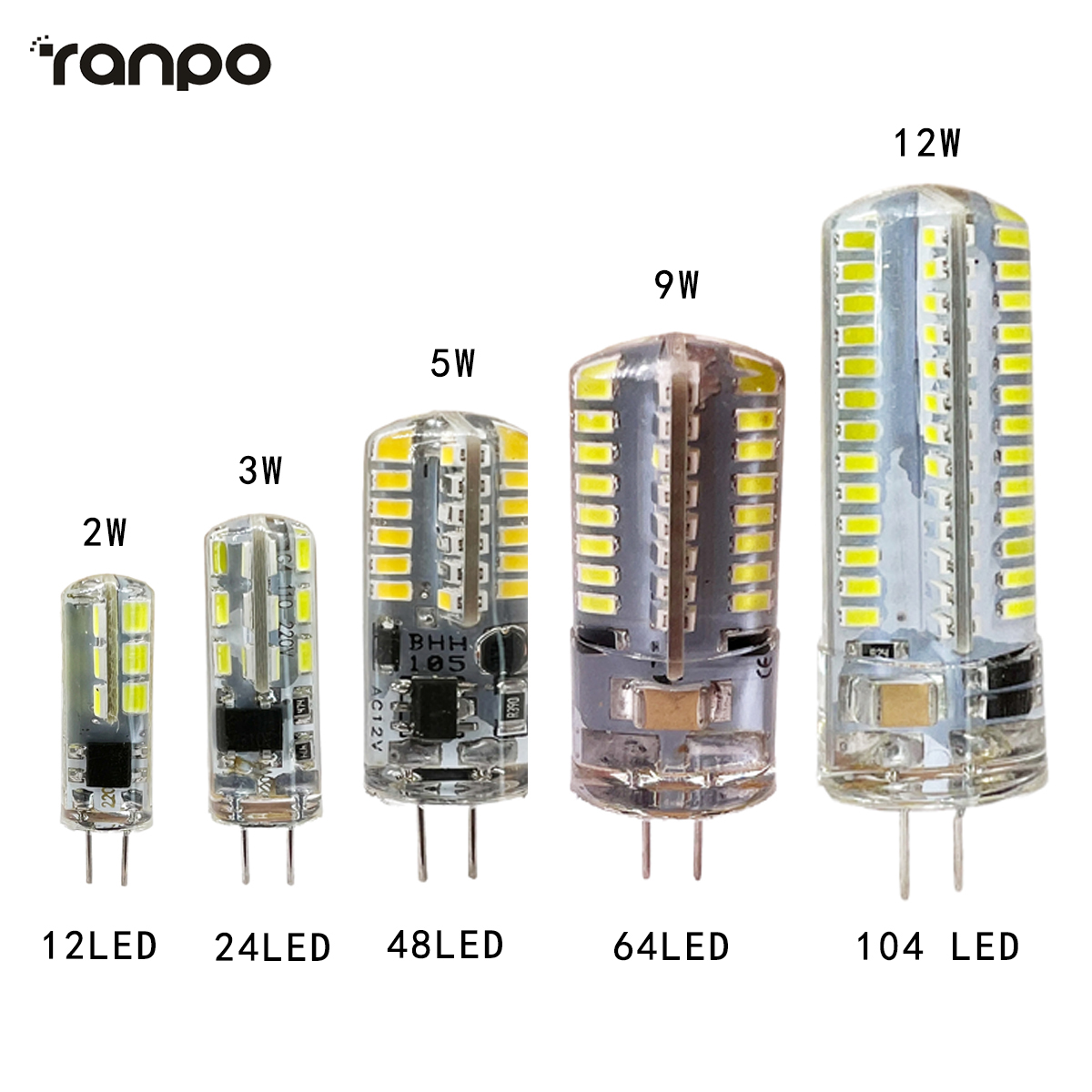 Mini bombillas LED G4 AC/DC 12V 220V 2W 3W 5W 9W 12W SMD reemplazar 50W lámpara incandescente para decoración de candelabro de foco