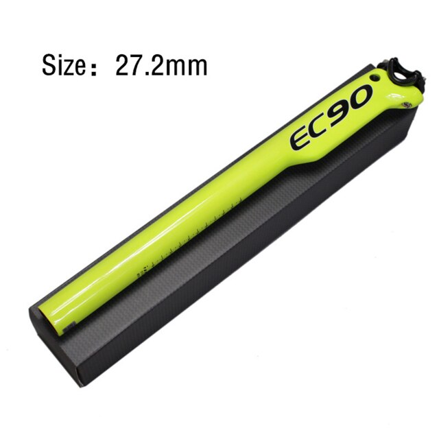 Tija de sillín ec90 con cuentagotas, canoa, tija de carbono para mtb, tige de selle reggisella, tija de asiento de carbono, 27,2/30,8/31,6x350/400mm, novedad: green 27.2mm