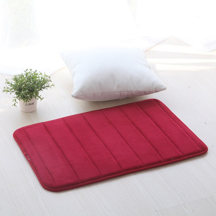 Badkamer Tapijt Geheugen Katoen 50*80Cm Badkamer Mat Badkamer Horizontale Streep Tapijt Absorberende Non-Slip Mat Badkamer: D / 40x60cm