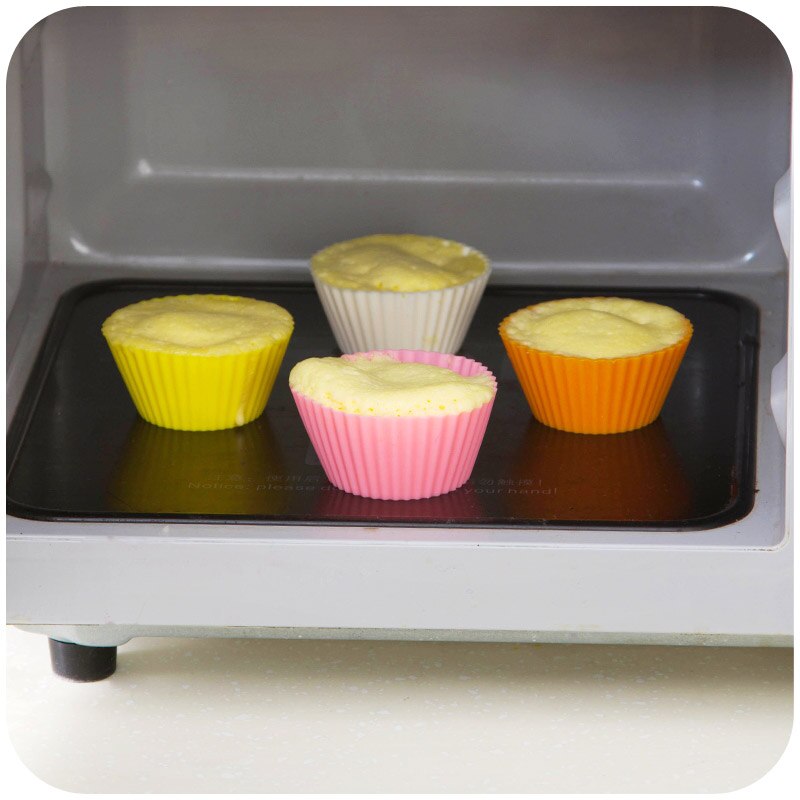 12Stck Silikon Kuchen Cupcake Tasse Kuchen Werkzeug Backformen Backen Silikon bilden Cupcake Und Muffin Cupcake Für DIY Durch Gelegentliches farbe #25