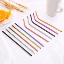 Reusable Drinking Straw Stainless Steel Straw for Bubble Tea Eco Friendly Drinking Straws for Drink Water Cappuccino Coffee