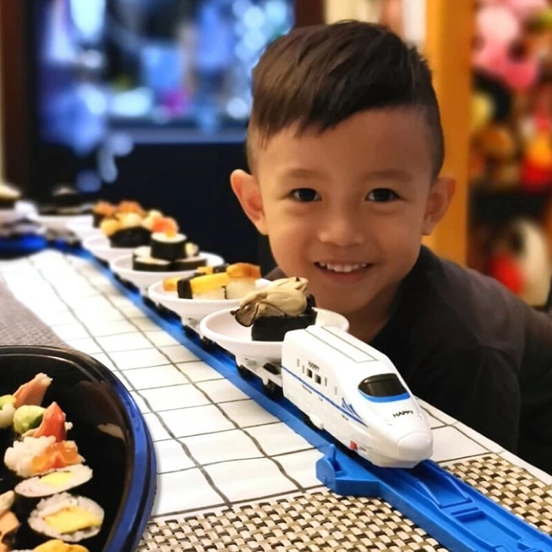 Household Mini Conveyor Belt Sushi Toy Train Electric Track Conveyor Belt Rotating Table